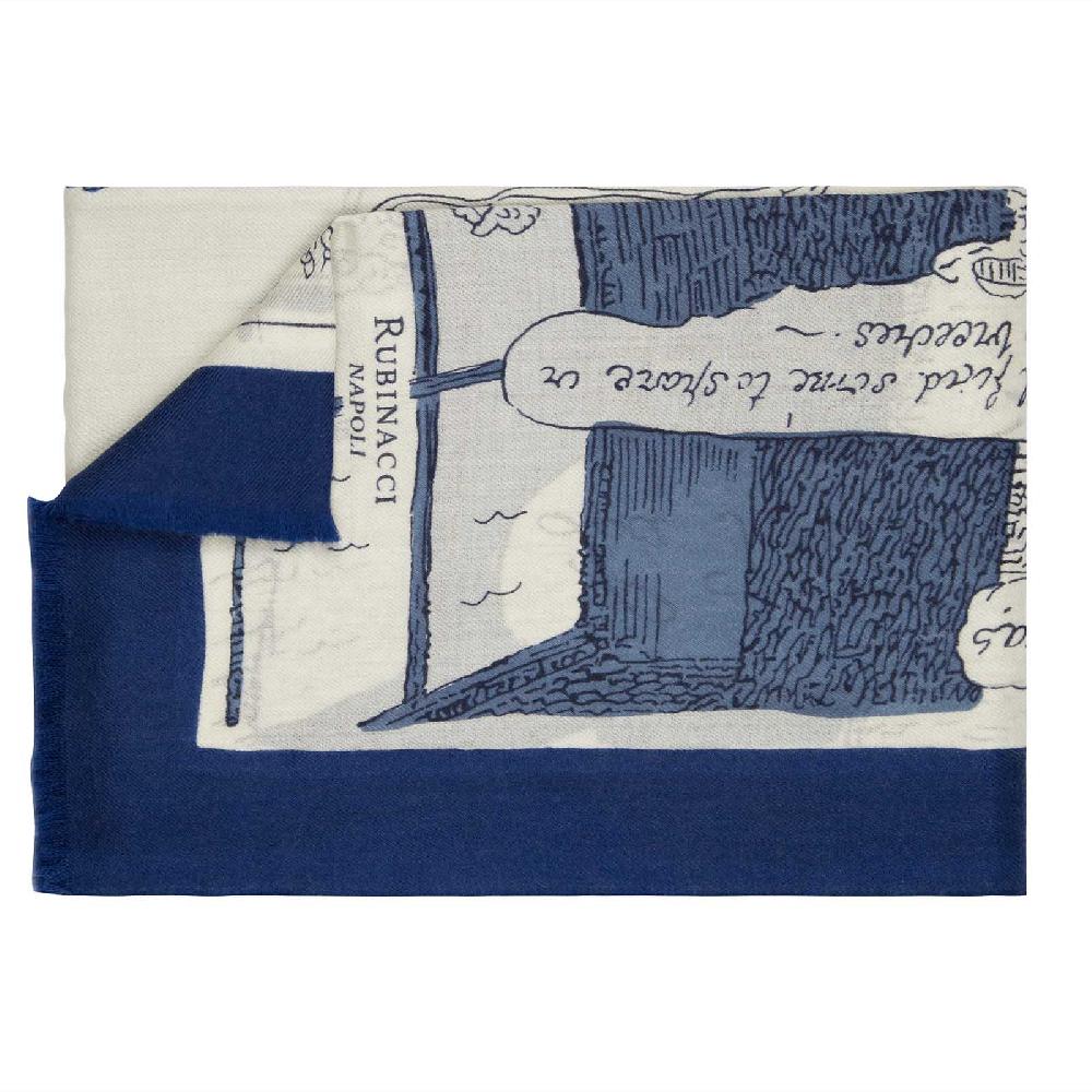 Rubinacci Sciarpa toilette du dandy blu navy Flash Sale