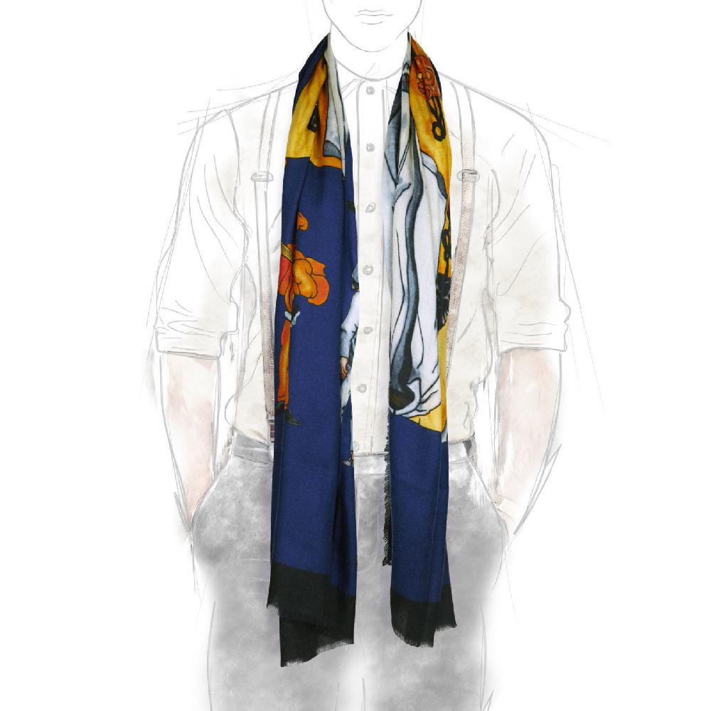 Rubinacci Sciarpa pulcinella blu Shopping online