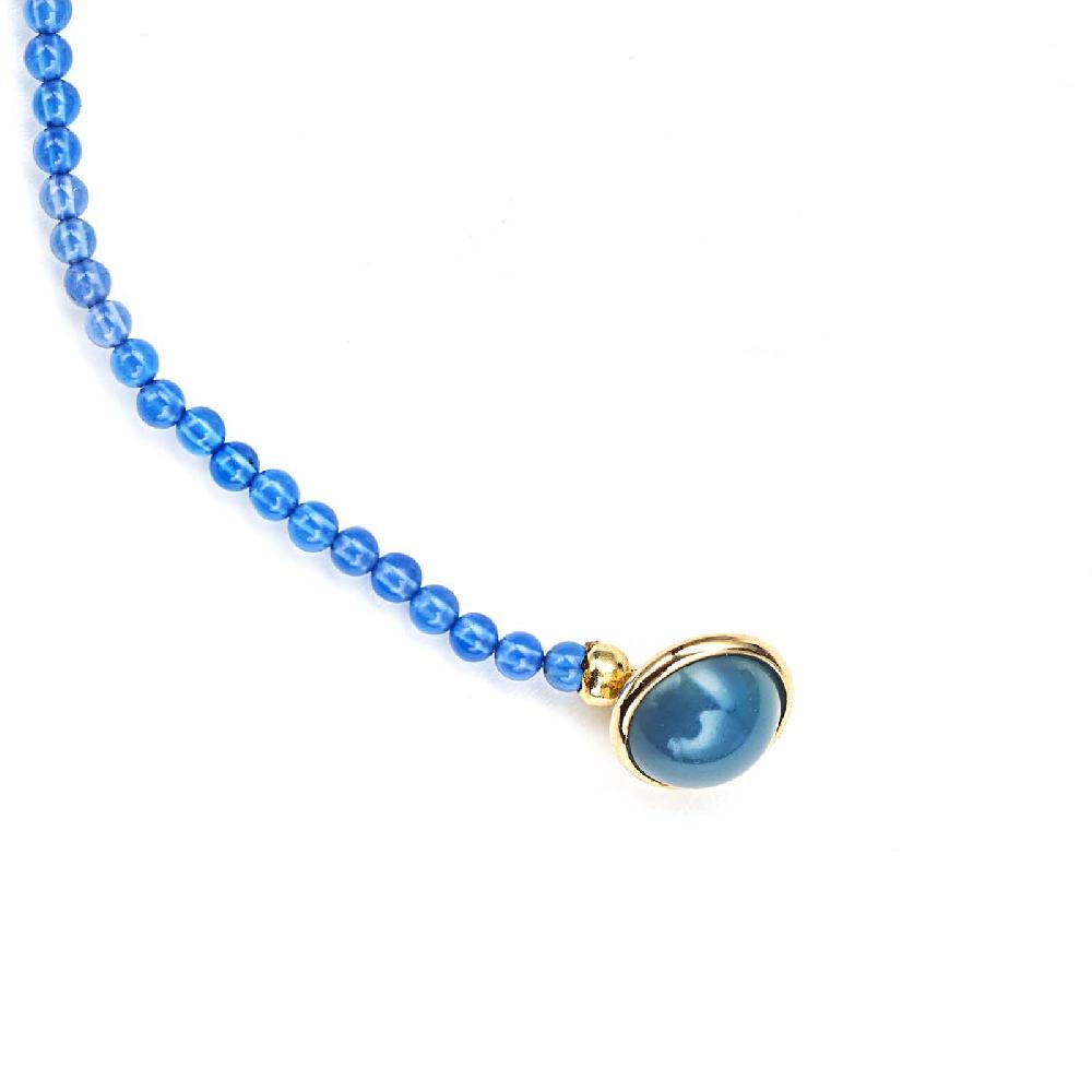 Rubinacci Bottone da bavero ruby in agata azzurro Online Outlet