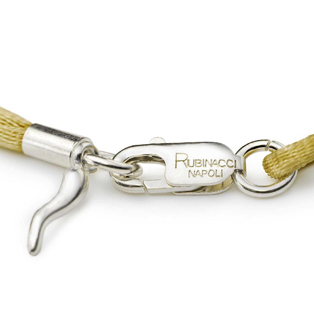 Rubinacci Braccialetto ruby in seta oro Offerta temporanea