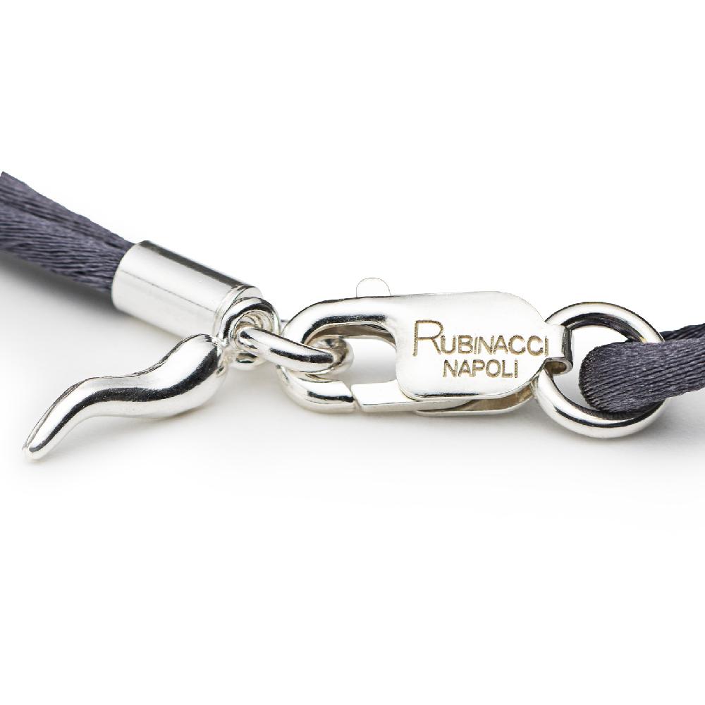 Rubinacci Braccialetto ruby in seta fumo Lightning offer