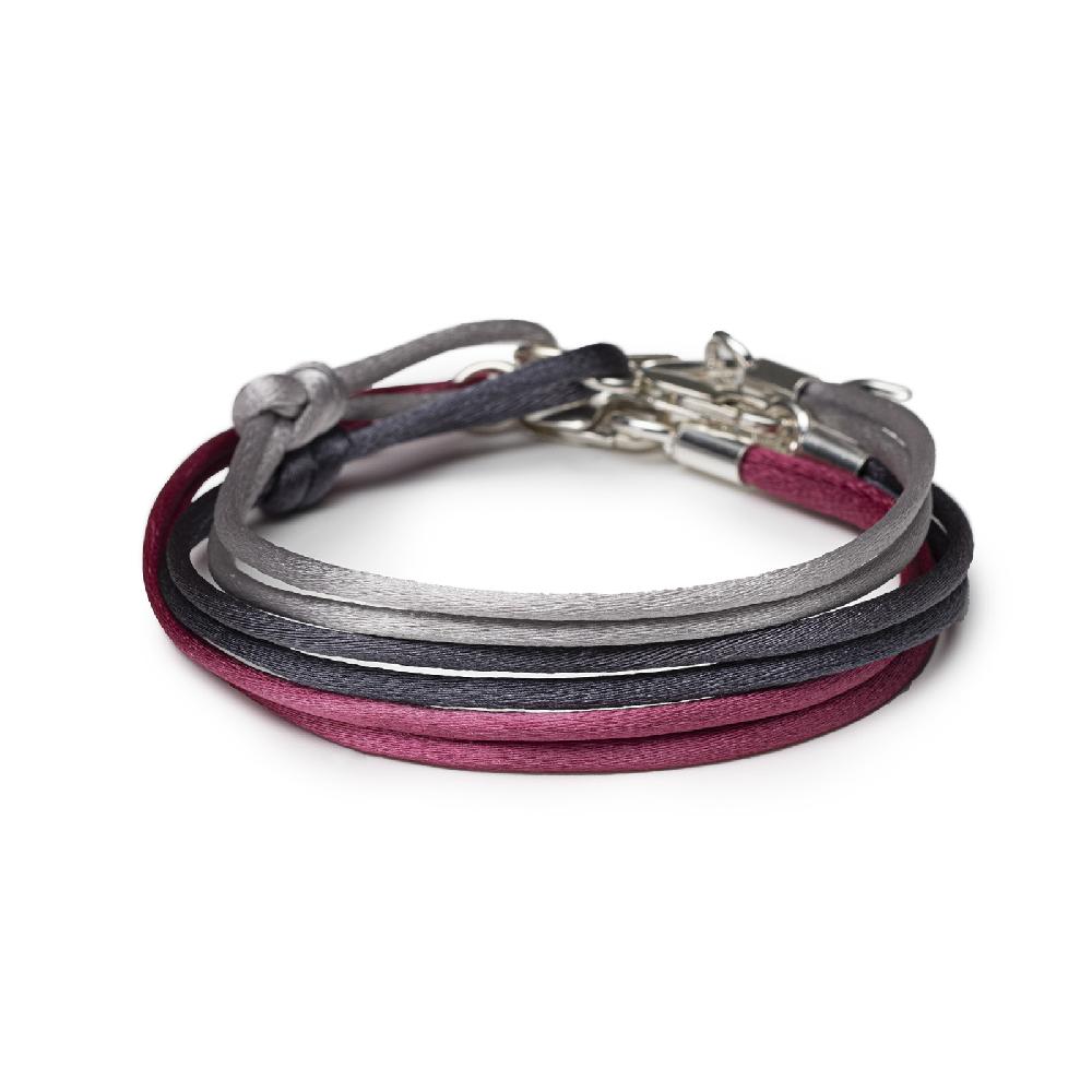 Rubinacci Braccialetto ruby in seta fumo Lightning offer