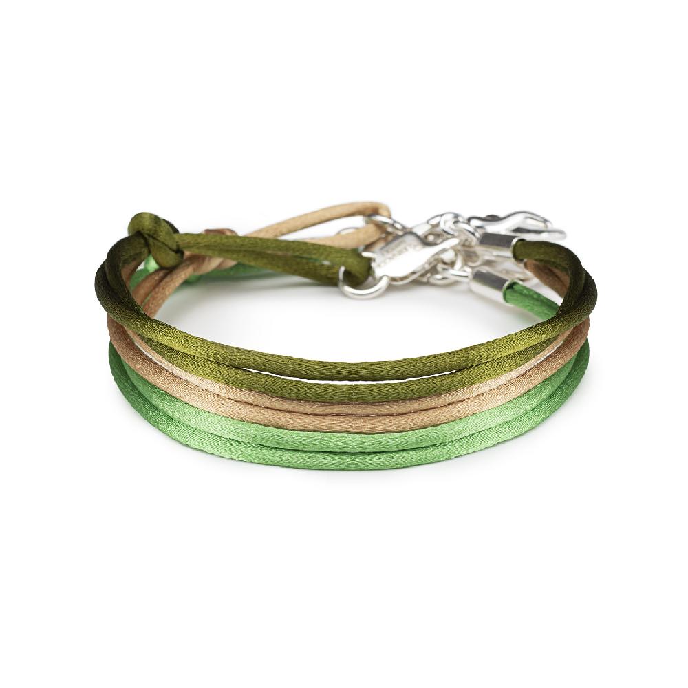 Rubinacci Braccialetto ruby in seta beige Bestseller