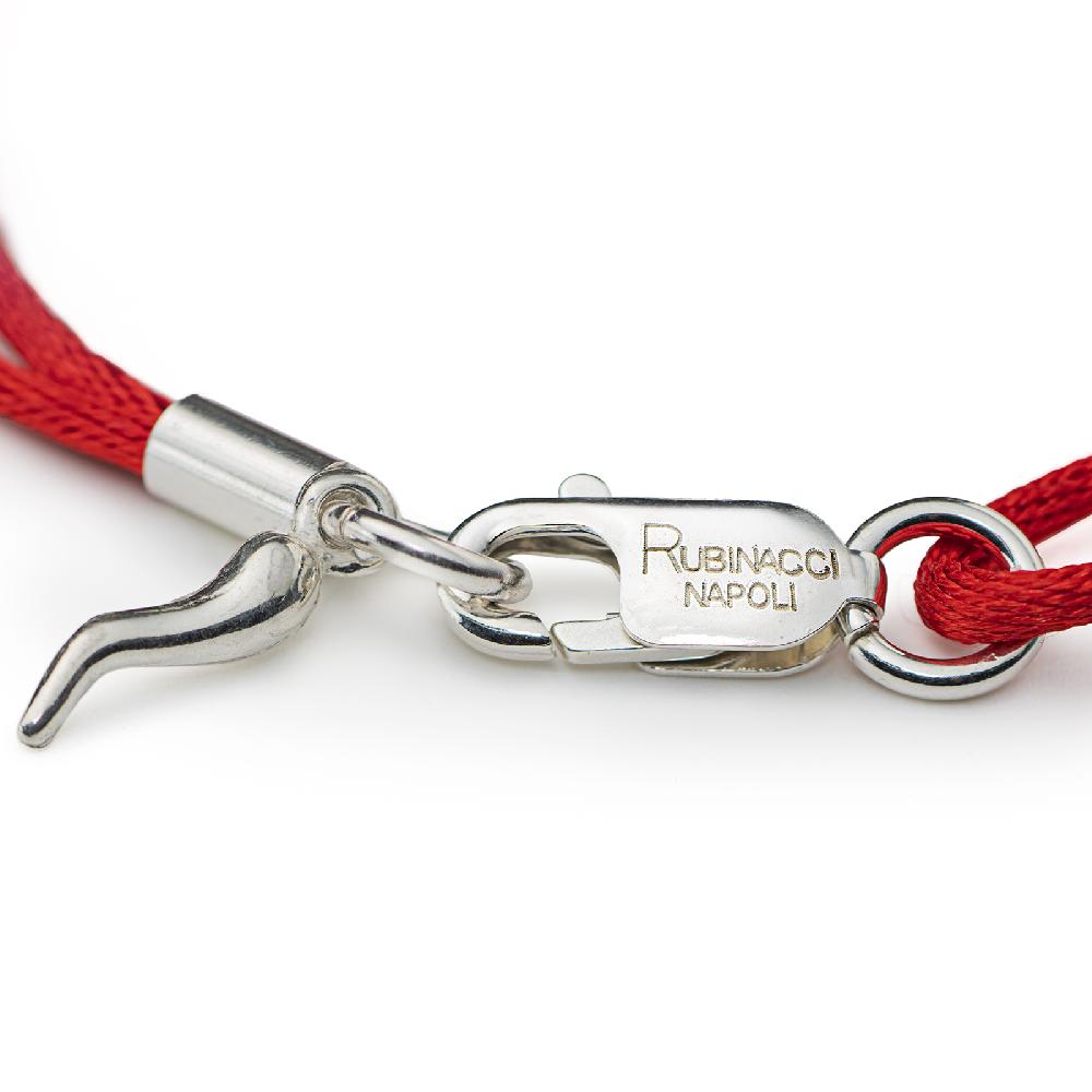 Rubinacci Braccialetto ruby in seta rosso Offerte stagionali