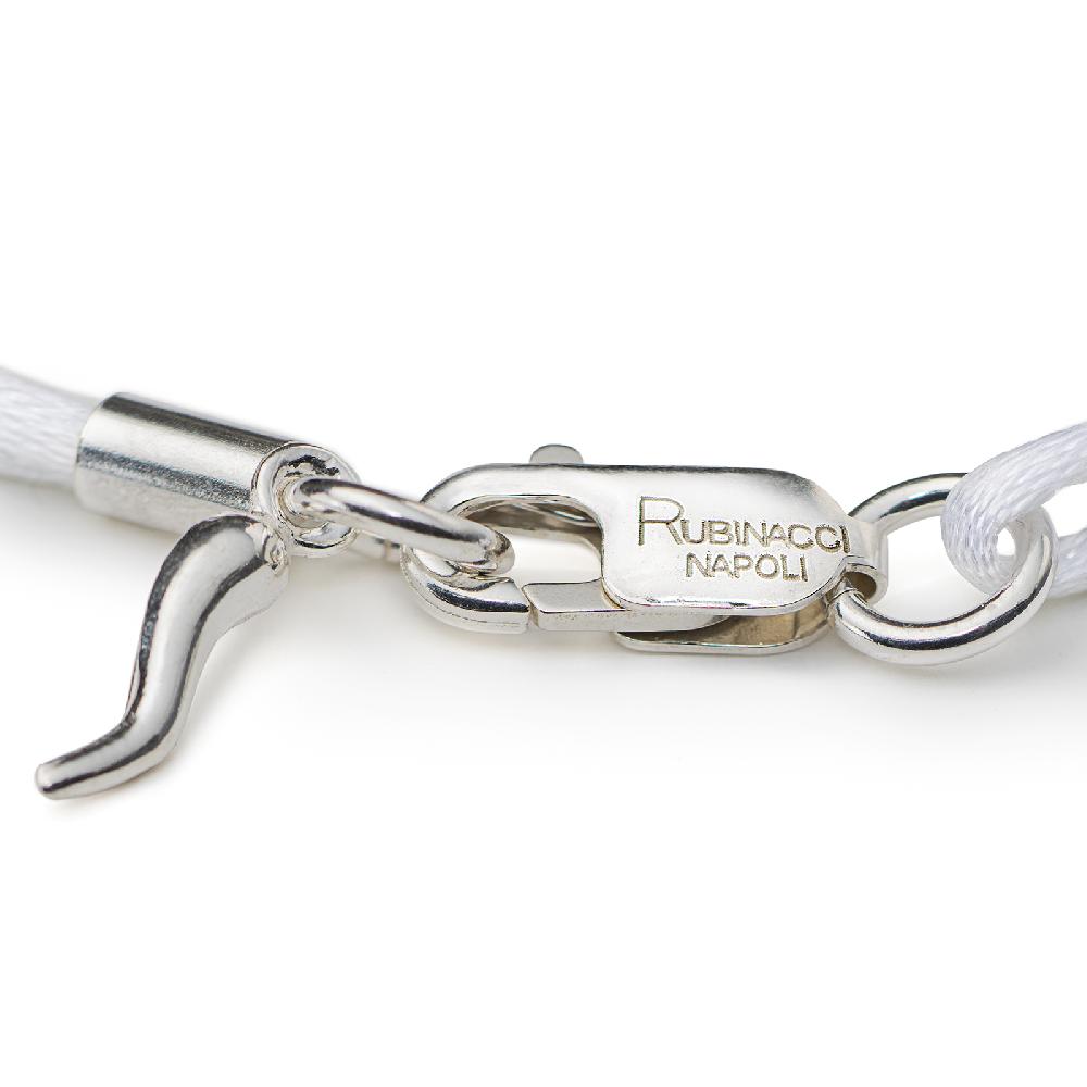 Rubinacci Braccialetto ruby in seta bianco Comprane uno, ottenene uno gratis