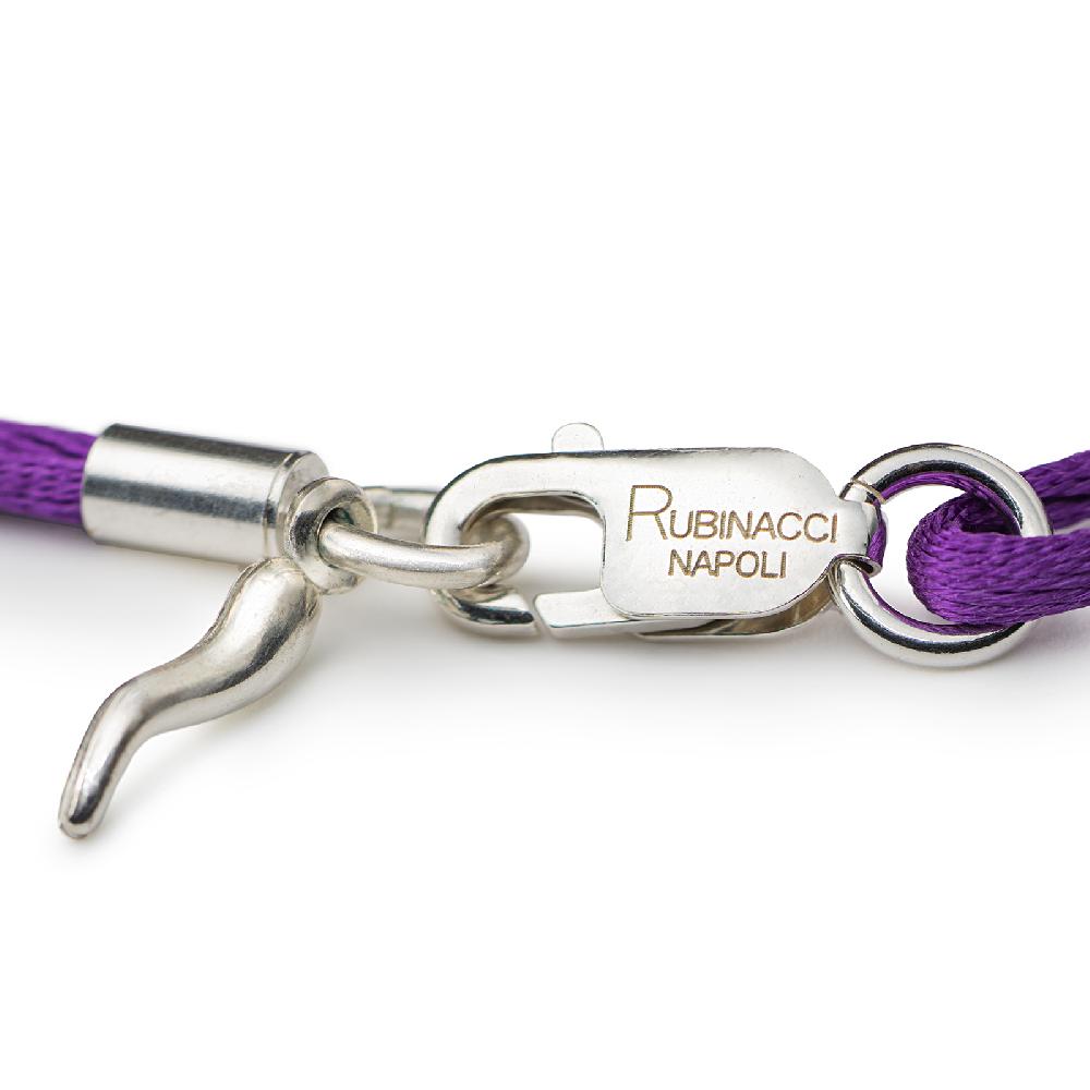 Rubinacci Braccialetto ruby in seta viola Offerte giornaliere