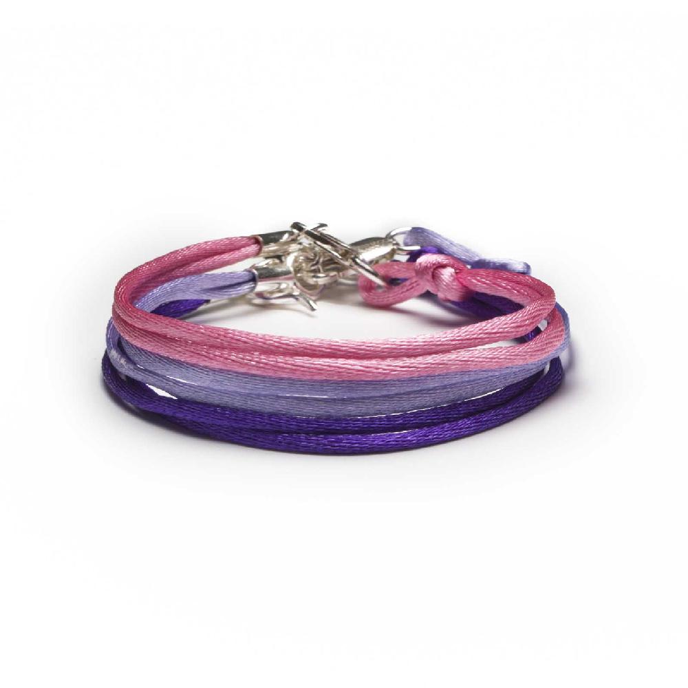Rubinacci Braccialetto ruby in seta viola Offerte giornaliere