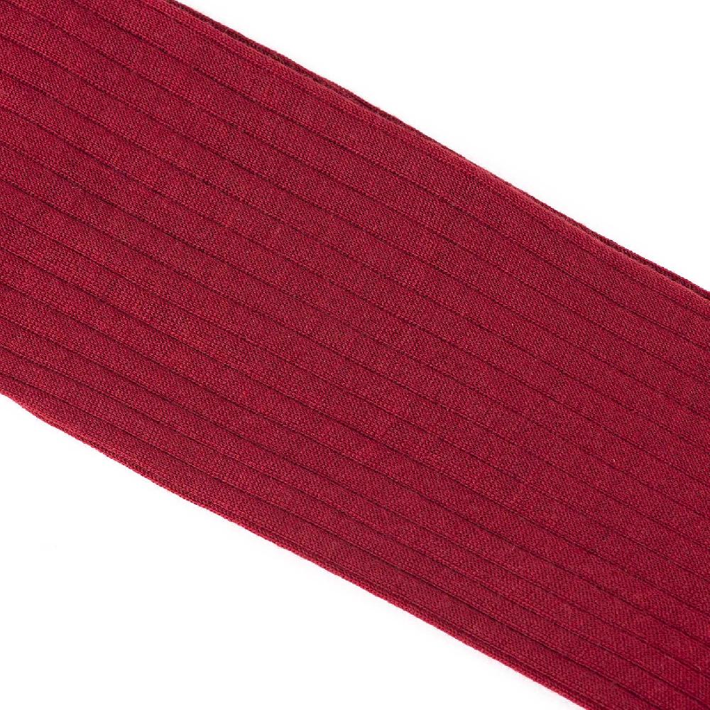 Rubinacci Calze in lana a costina bordeaux Promozione temporanea