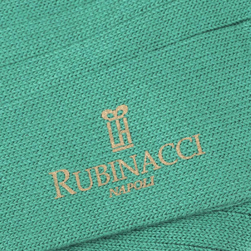 Rubinacci Calze in cotone a costa larga verde Solo un giorno rimasto