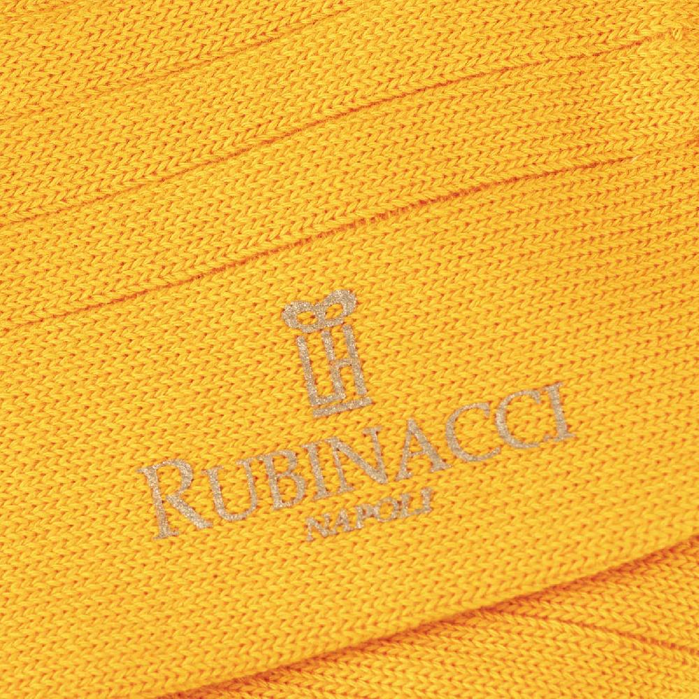 Rubinacci Calze in cotone a costa larga arancio Super sconto