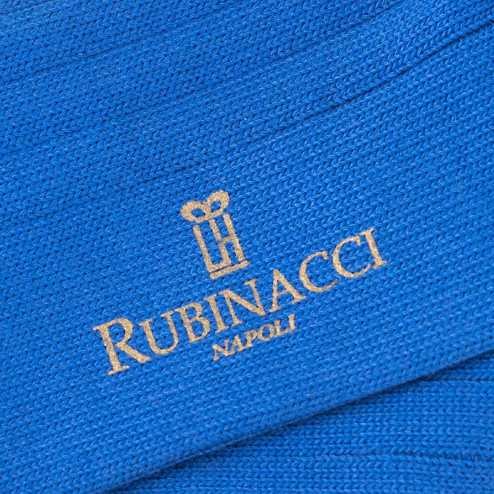 Rubinacci Calze in cotone a costa larga bluette Enormi sconti