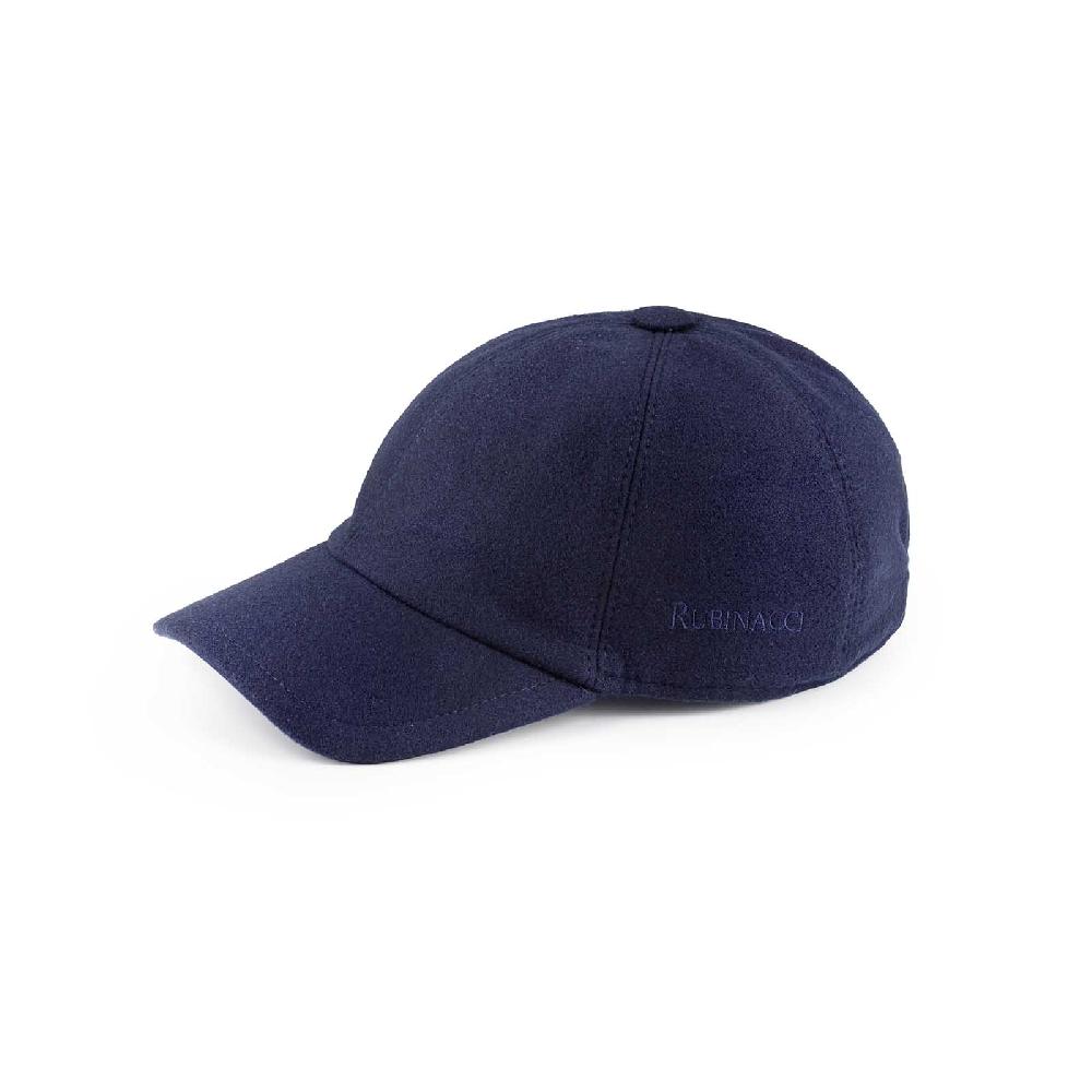 Rubinacci Cappello baseball in lana Skyfall blu Officina
