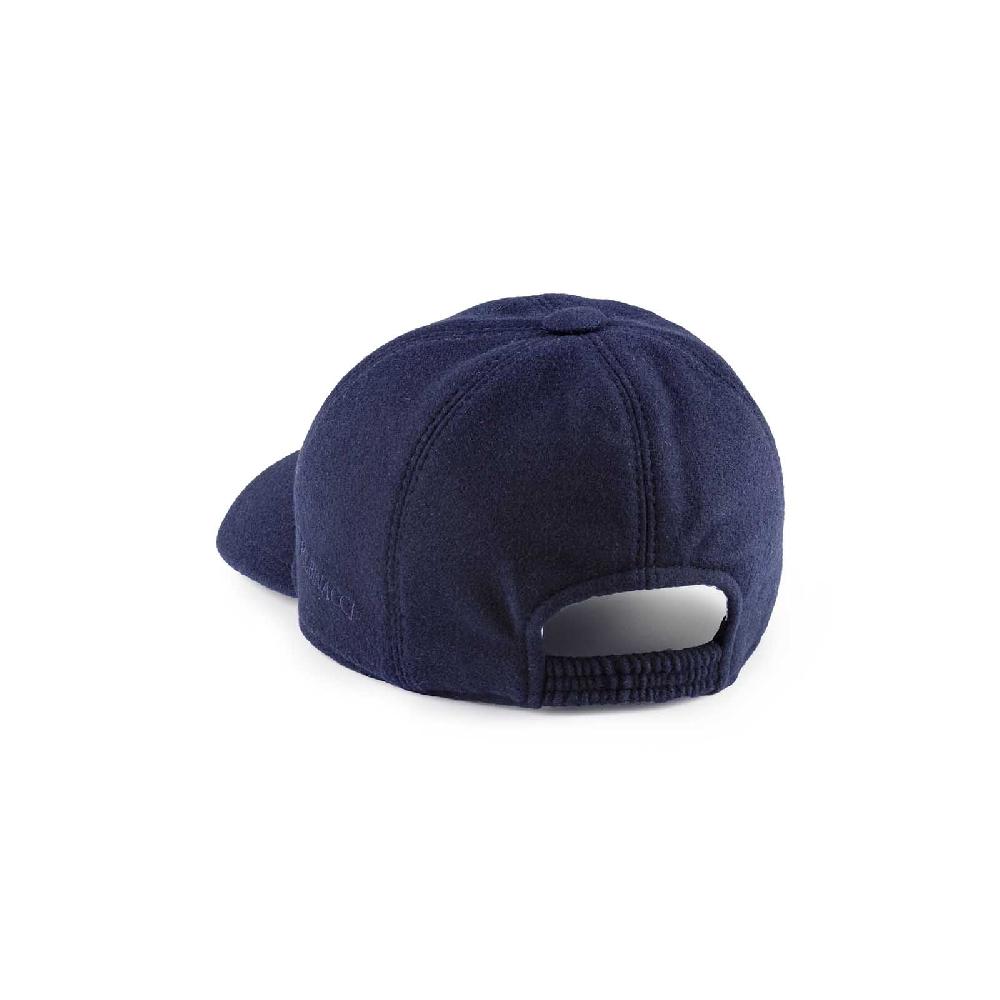 Rubinacci Cappello baseball in lana Skyfall blu Officina