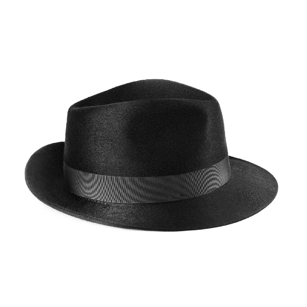 Rubinacci Fedora in cashmere nero Limitato a 3 giorni