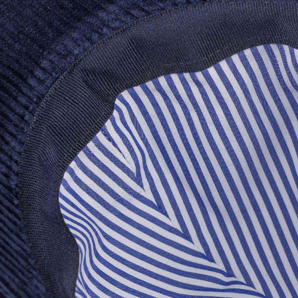 Rubinacci Cappello baseball in velluto a coste blu Black Friday Prezzi