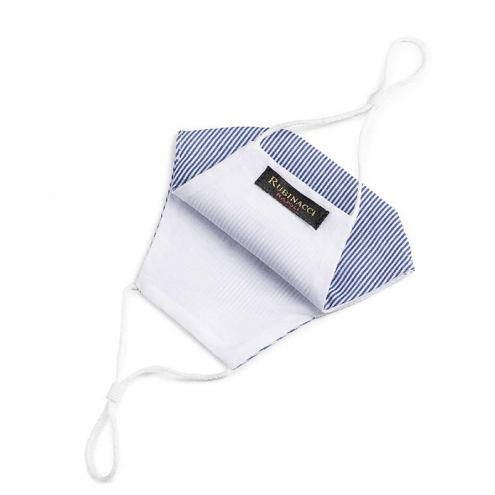 Rubinacci Mascherina Viroblock rigata blu Qualità Garantita