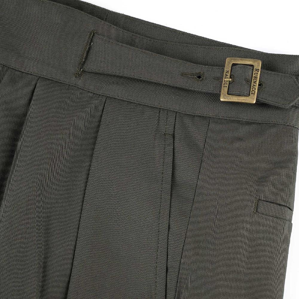 Rubinacci Vintage archive pantalone Manny in cotone verde Negozi Online