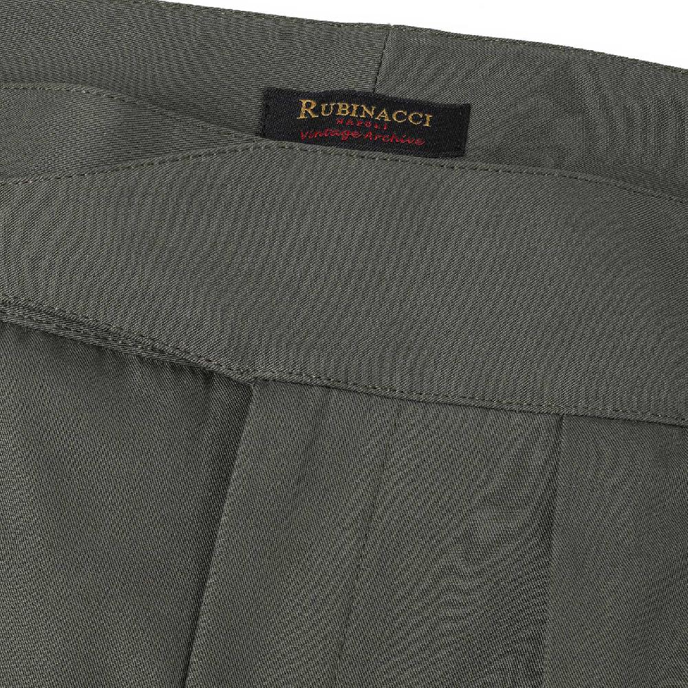 Rubinacci Vintage archive pantalone Manny in cotone verde Negozi Online