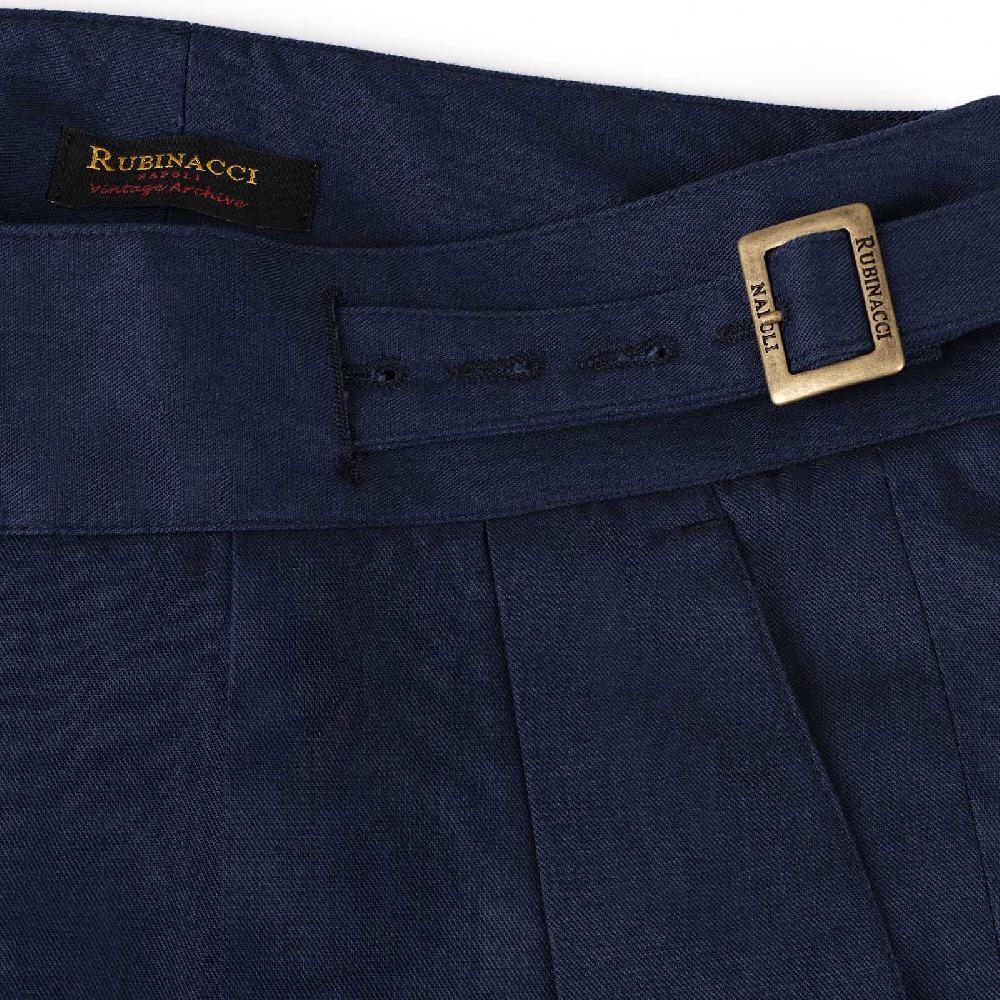 Rubinacci Vintage archive pantalone Manny in cotone blu Promozione Limitata
