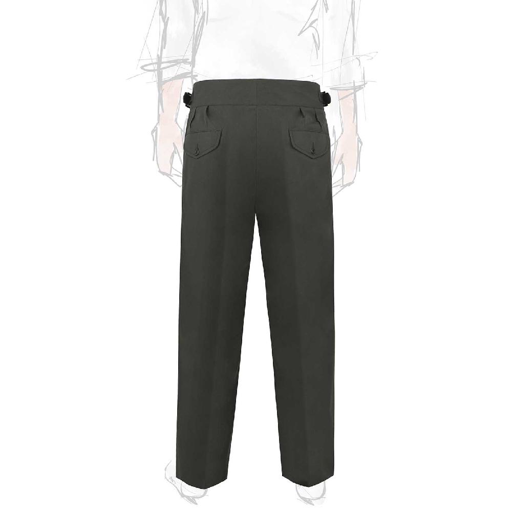 Rubinacci Vintage archive pantalone Manny in cotone verde militare Fino Al -60%