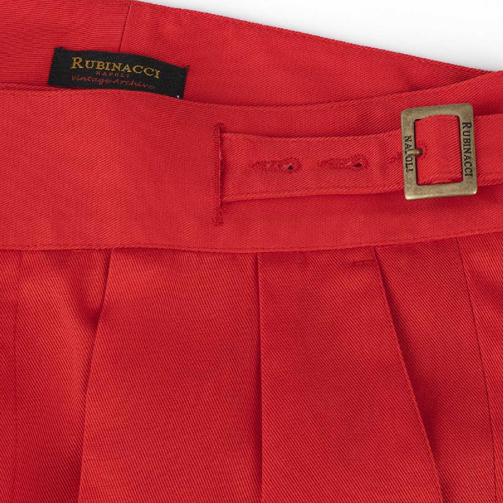 Rubinacci Vintage archive pantalone Manny in cotone rosso Shopping Online