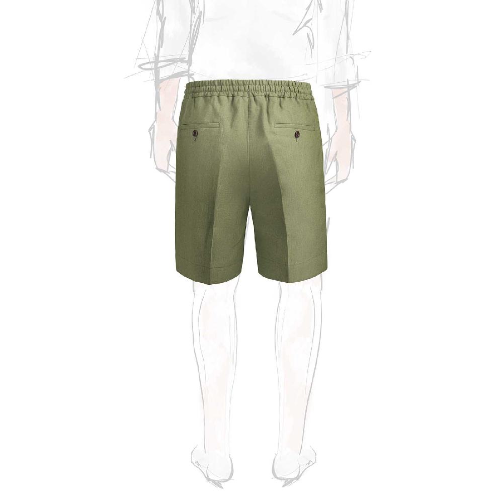 Rubinacci Vintage archive bermuda leisure in lino verde Affare Del Giorno