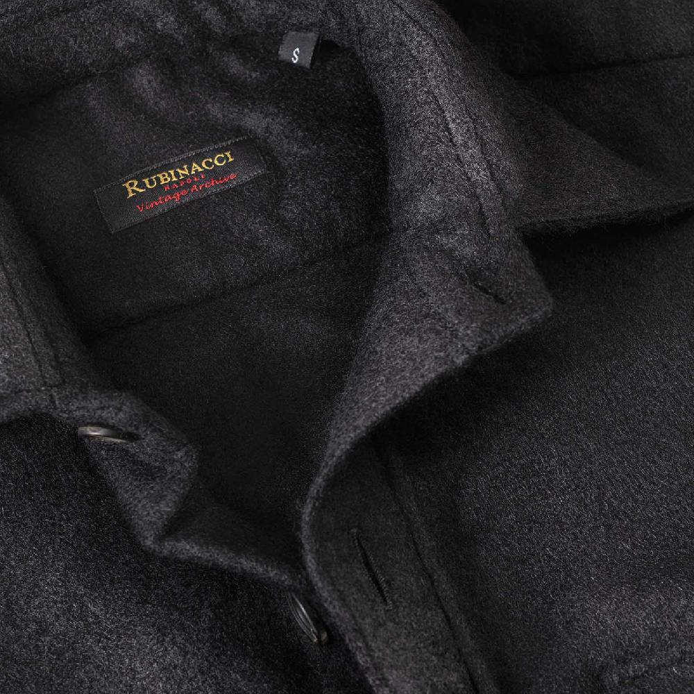 Rubinacci Vintage archive sahariana in baby alpaca nero Sconto
