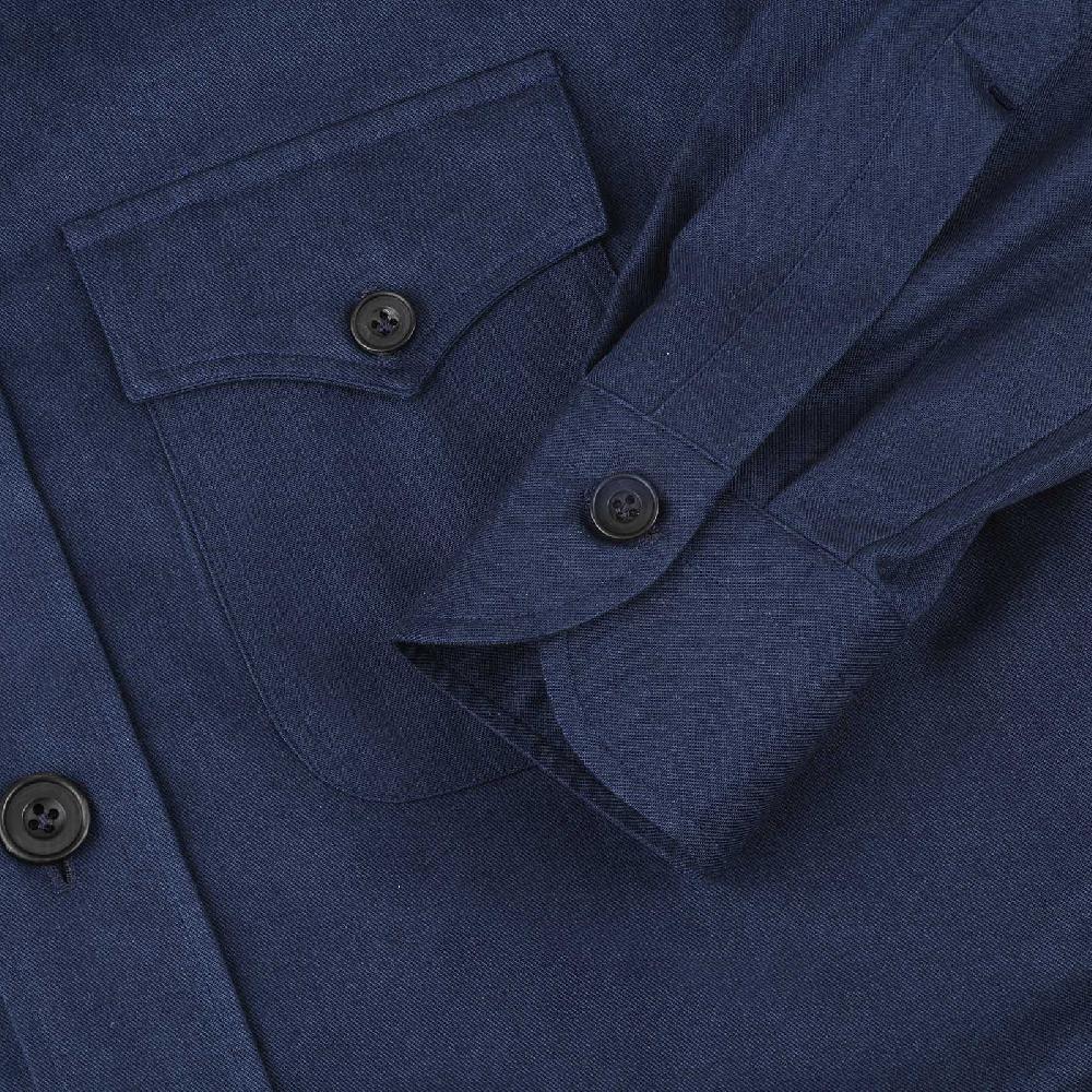 Rubinacci Vintage archive sahariana in cotone blu denim Saldi
