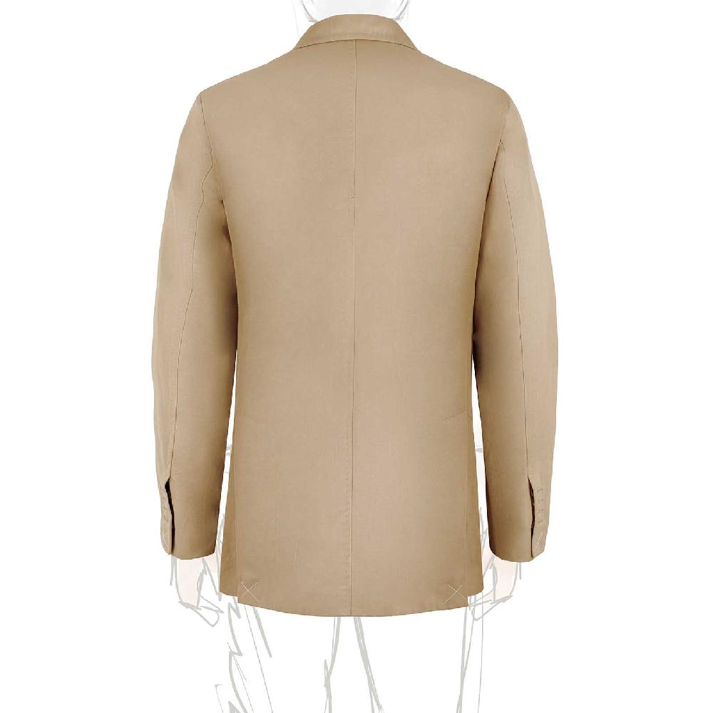 Rubinacci Serie Limitata giacca in cotone e lino biscotto Saldi Di Fabbrica