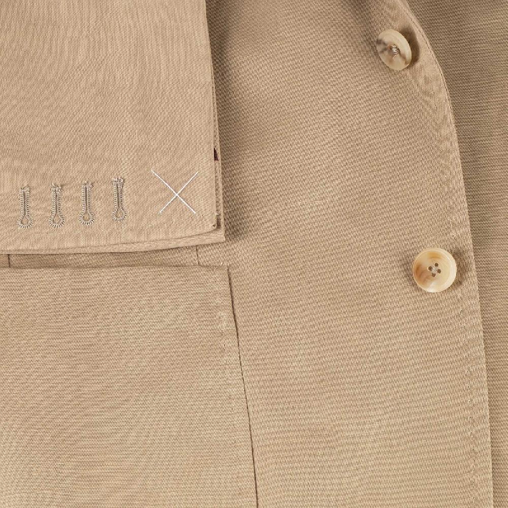 Rubinacci Serie Limitata giacca in cotone e lino biscotto Saldi Di Fabbrica
