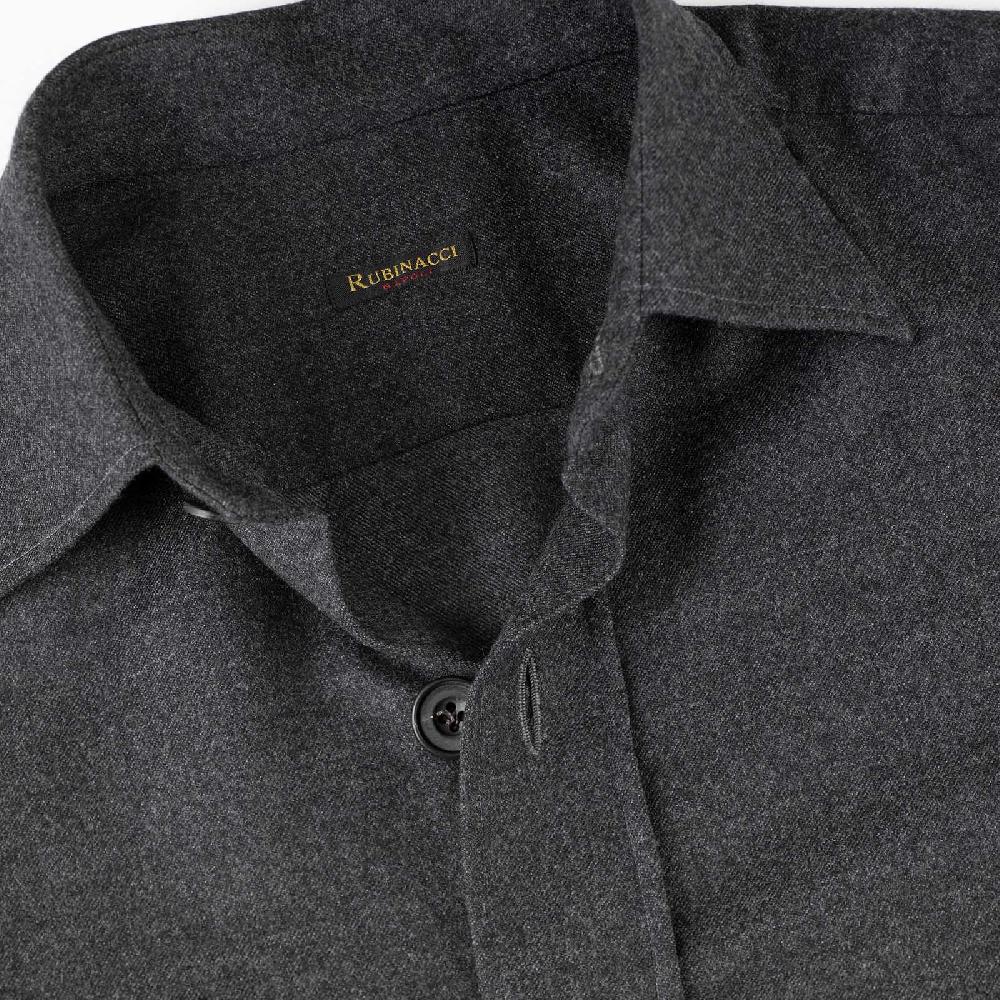 Rubinacci Overshirt in lana grigio Ultimo giorno