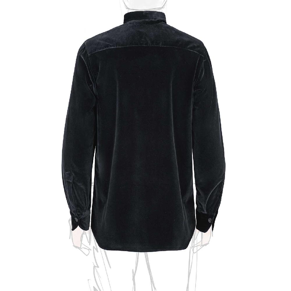 Rubinacci Overshirt in velluto nero Fino al 65% di sconto