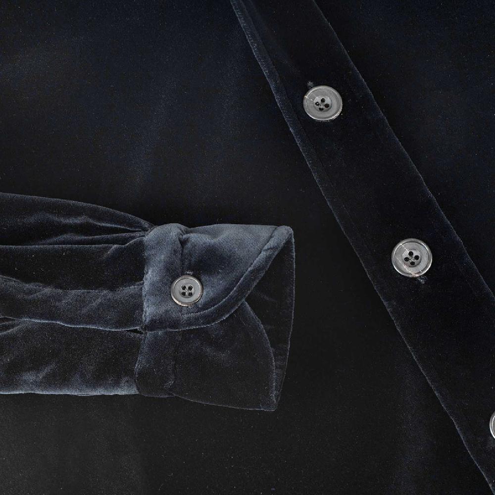 Rubinacci Overshirt in velluto nero Fino al 65% di sconto