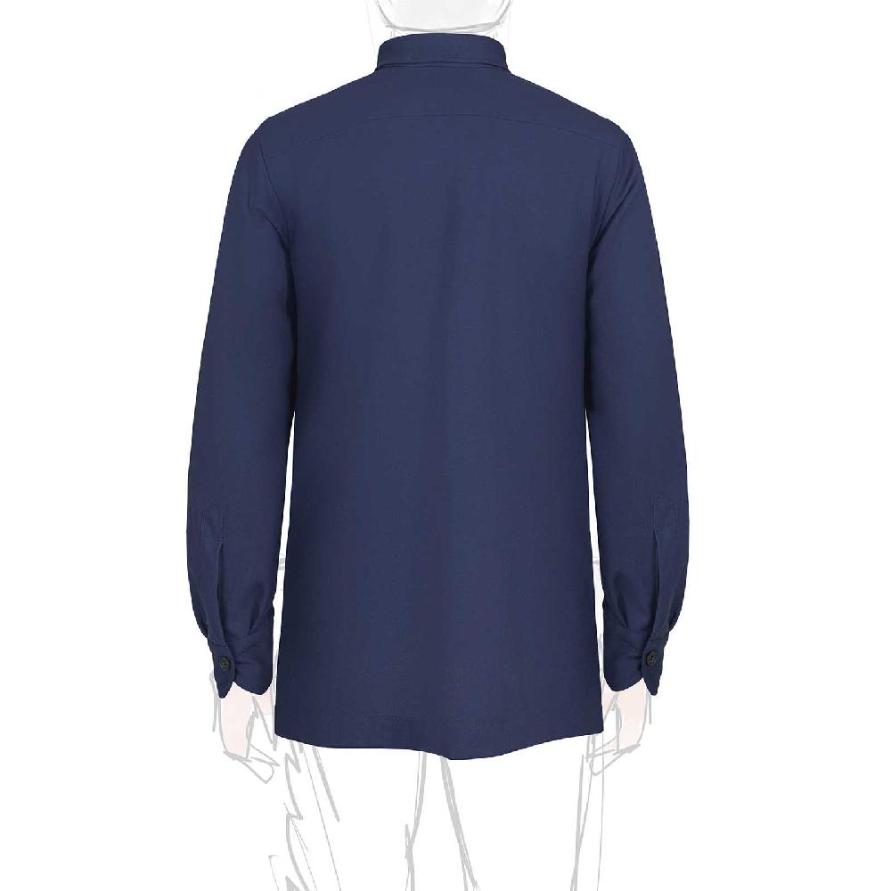 Rubinacci Sahariana in hopsack blu Offerta speciale della fabbrica