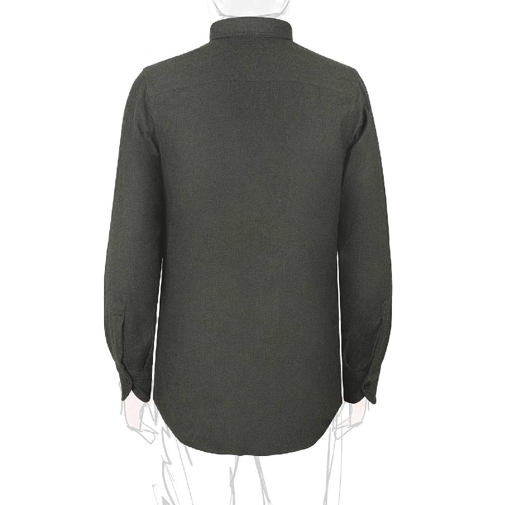 Rubinacci Overshirt in lana e seta verde Sostegno trimestrale
