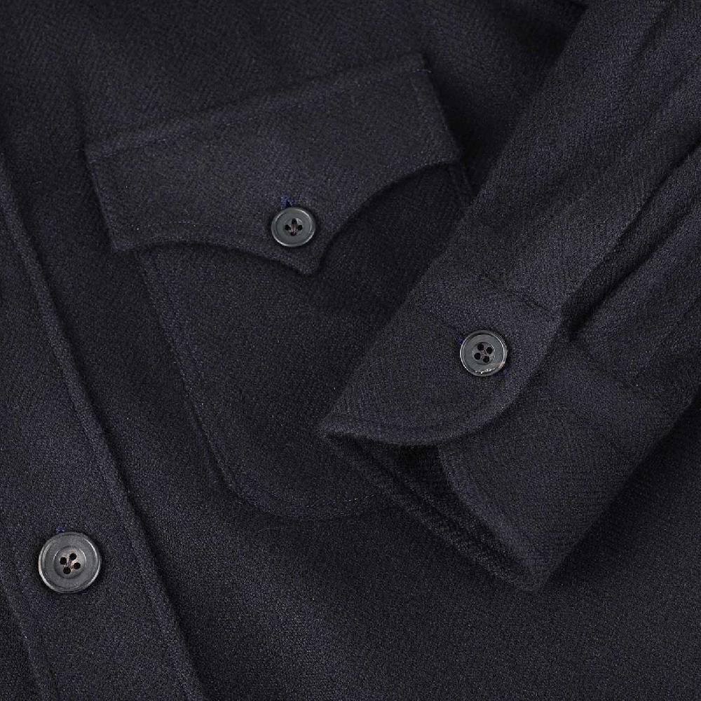 Rubinacci Sahariana in cashmere spigato blu Trasporto libero internazionale