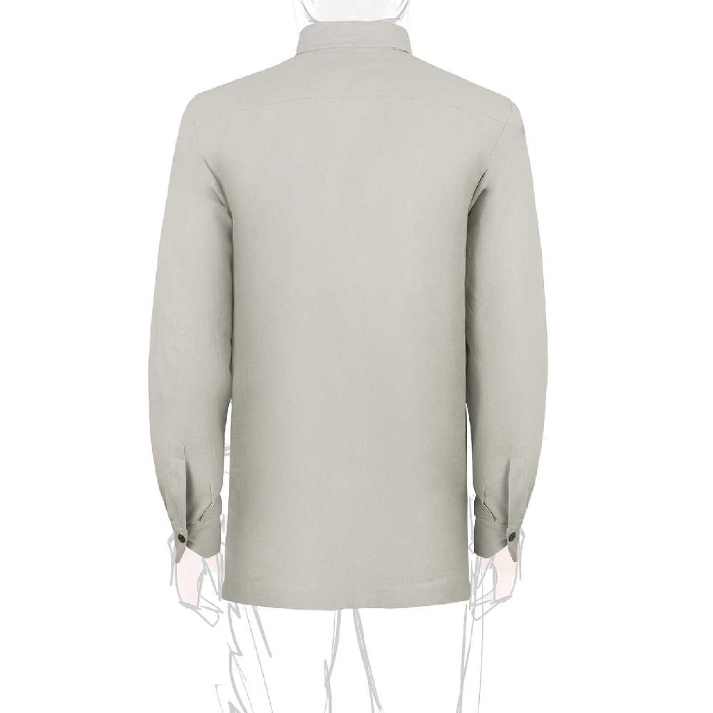 Rubinacci Sahariana in lino grigio 2025