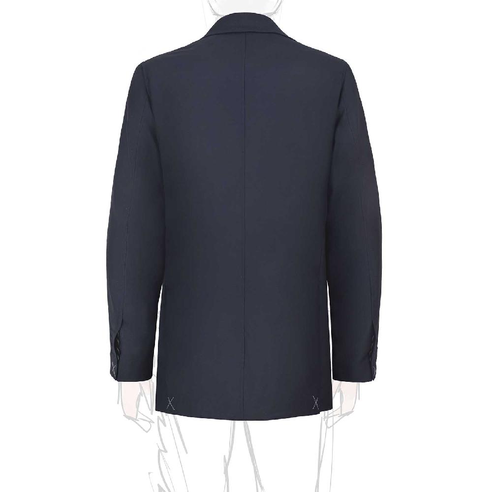 Rubinacci Giacca in Lana “Green Certified” blu Spedizione Gratuita