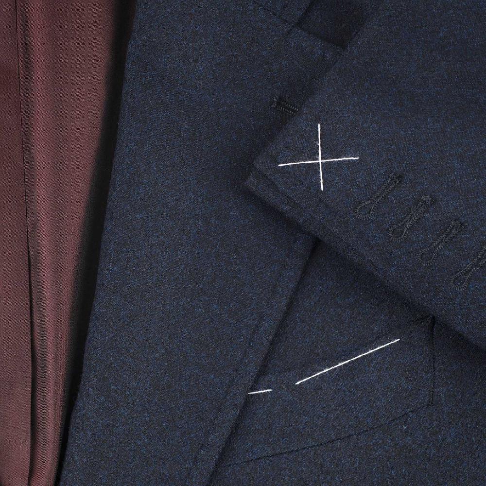 Rubinacci Giacca in flanella blu Pezzi Unici
