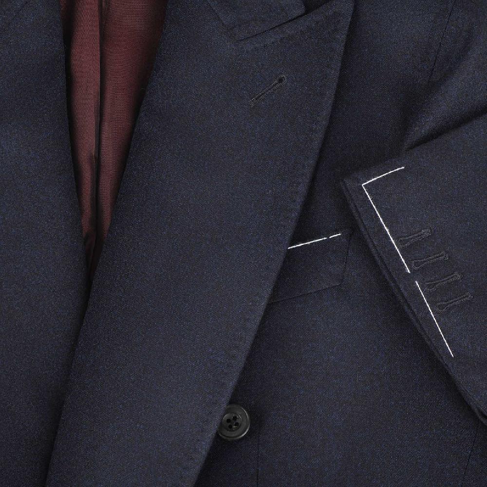 Rubinacci Giacca in flanella blu Sottocosto