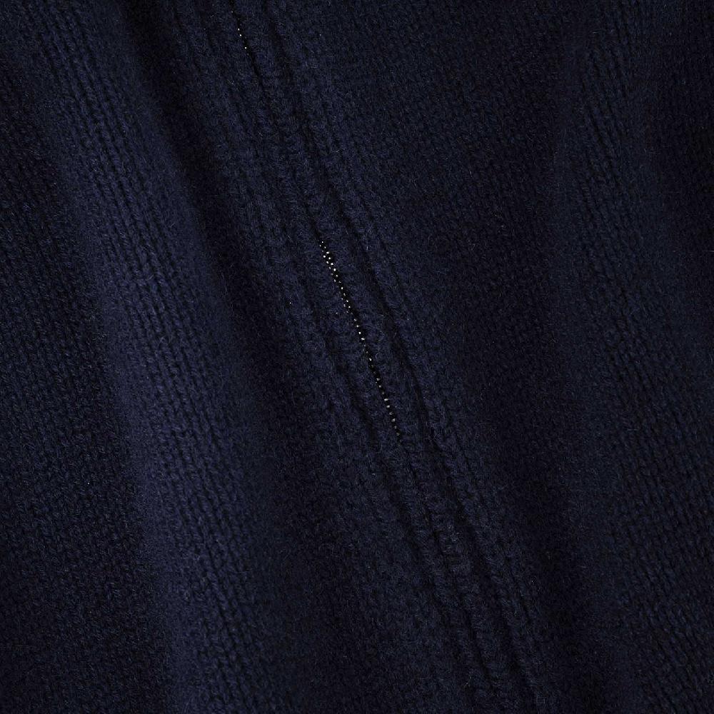 Rubinacci Pull zip in cashmere blu Saldi