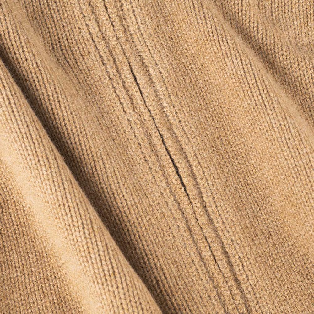 Rubinacci Pull zip in cashmere rhum Offerte