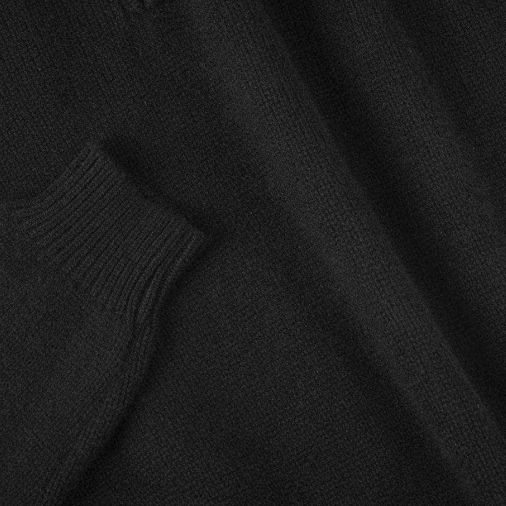 Rubinacci Pull mezza zip in cashmere nero Vendita Calda
