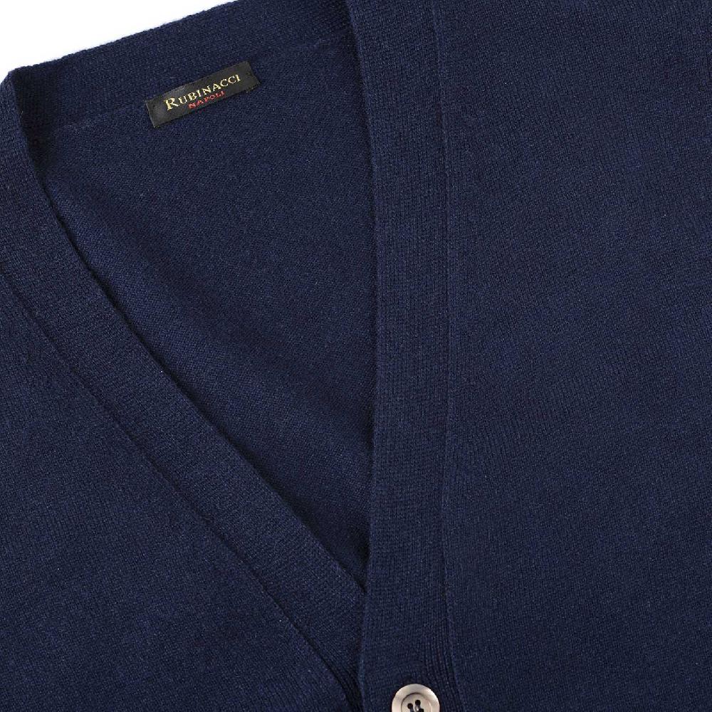 Rubinacci Gilet in cashmere blu Vendite Flash