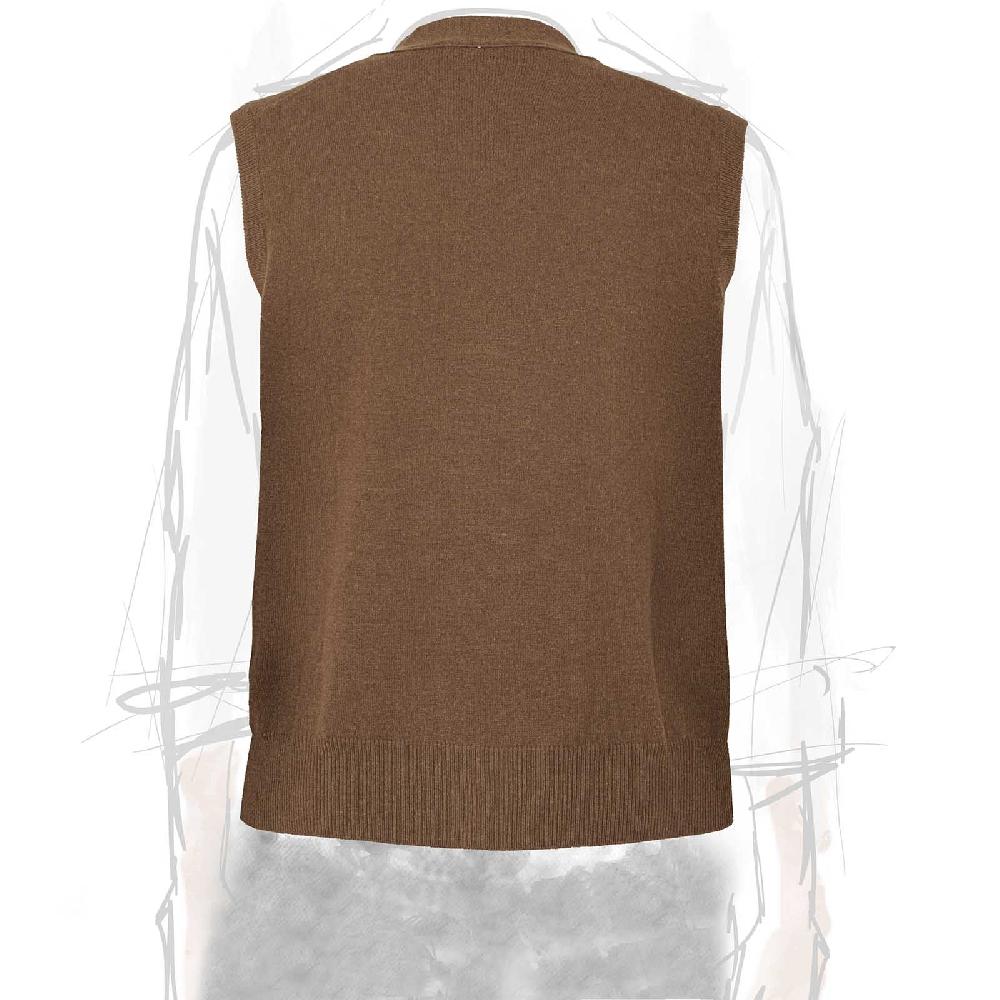 Rubinacci Gilet in cashmere nocciola Negozio