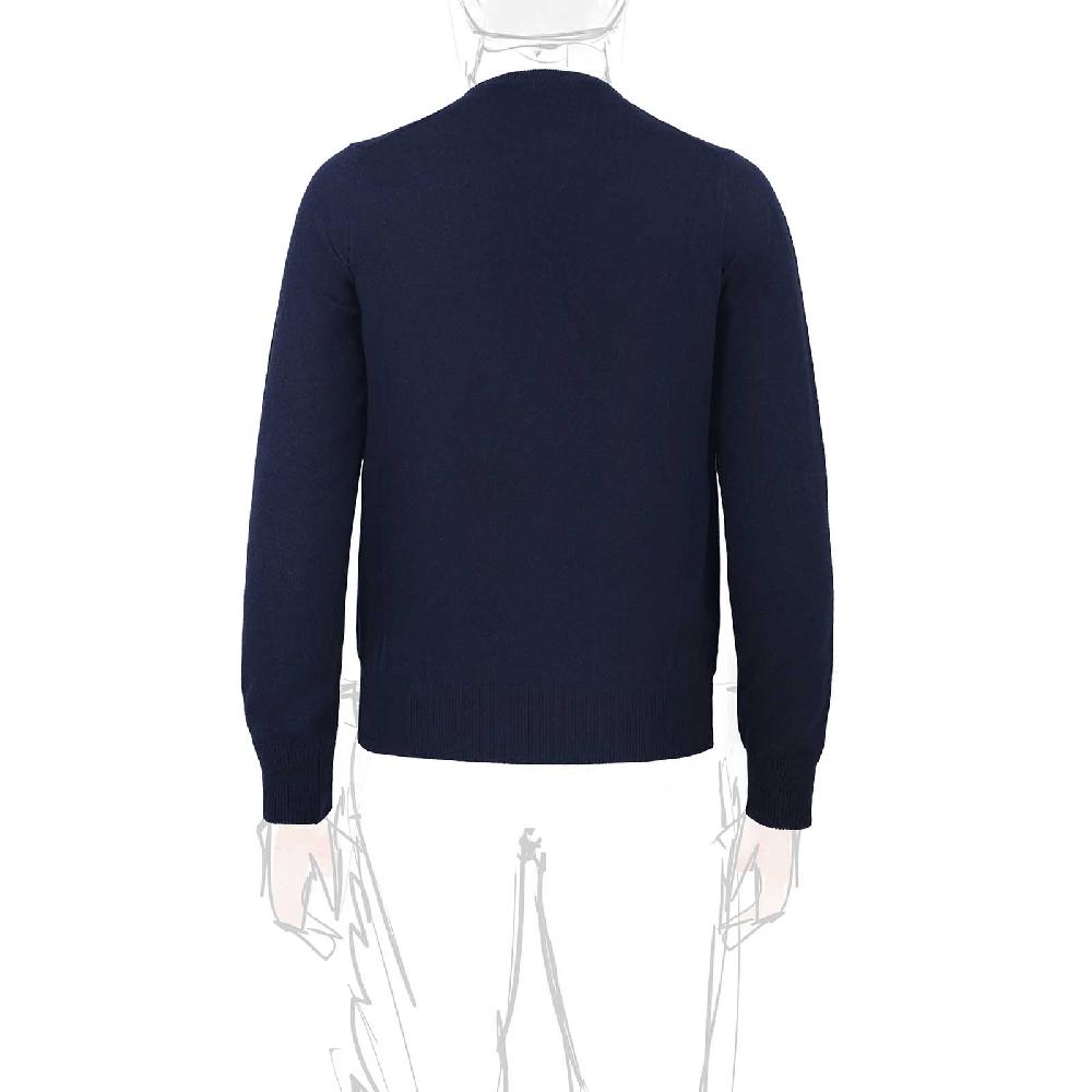 Rubinacci Girocollo in cashmere blu In Saldo