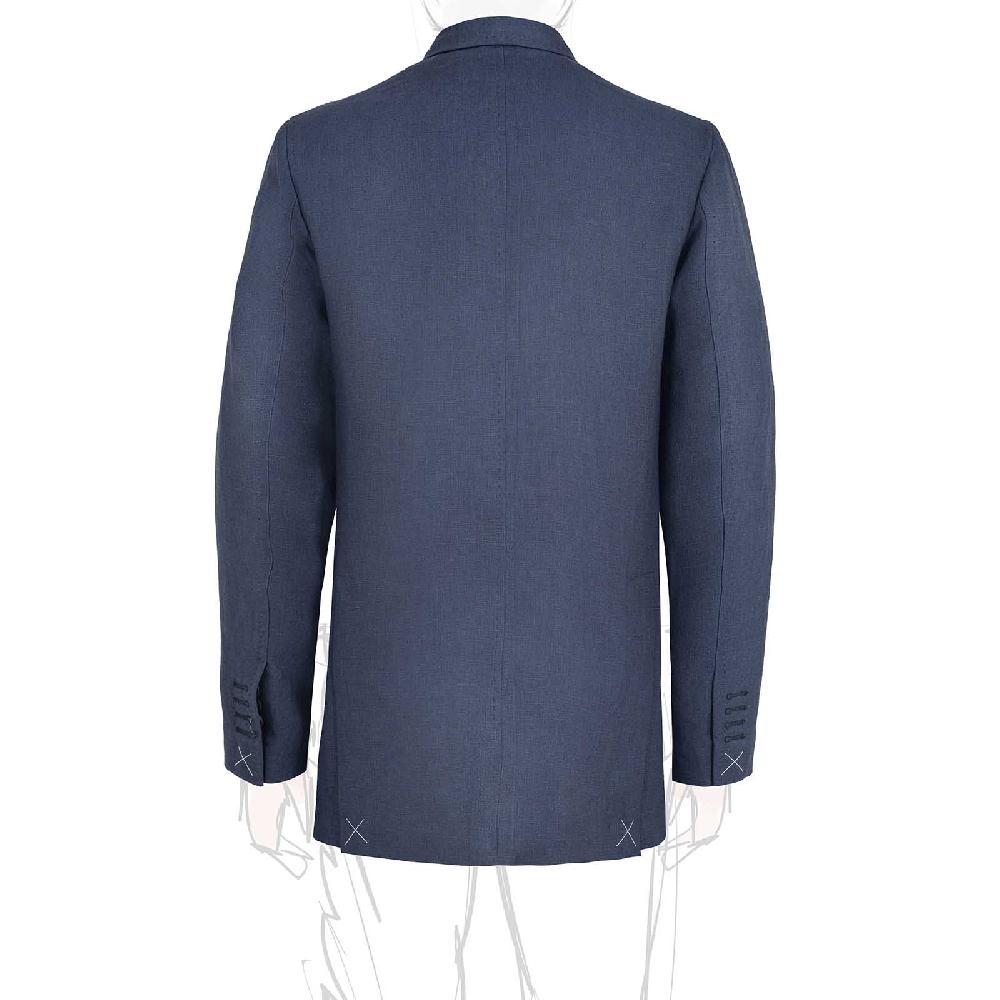 Rubinacci Giacca in lino blu Sconto di tempo limitato
