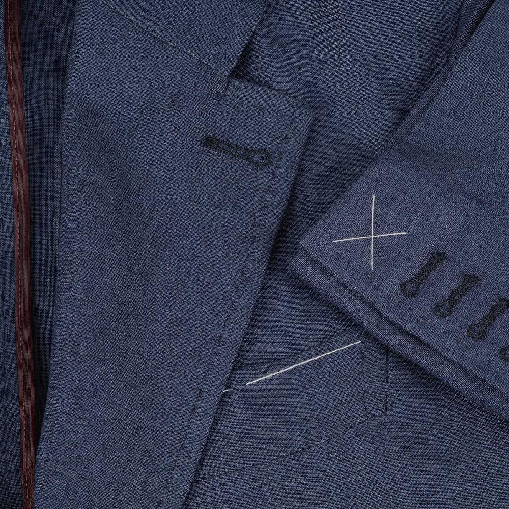 Rubinacci Giacca in lino blu Sconto di tempo limitato
