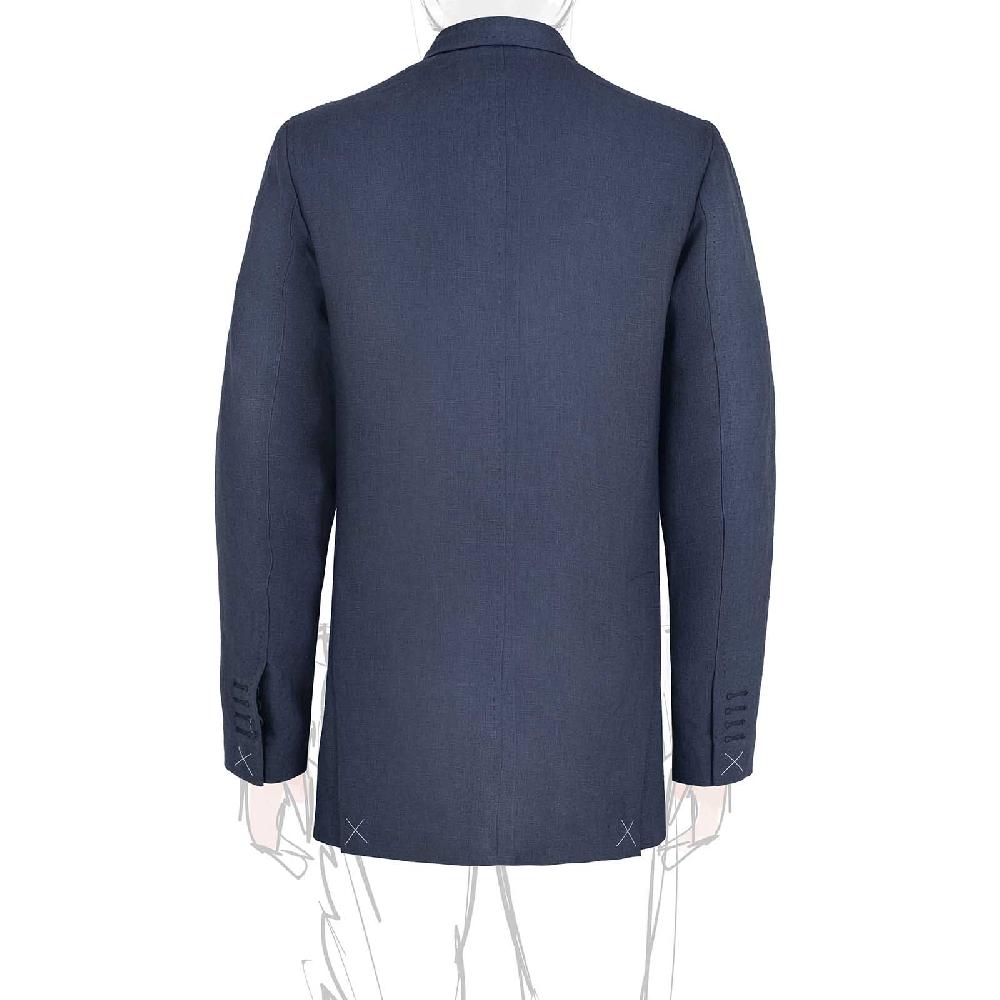Rubinacci Giacca in lino blu Negozio online di fabbrica