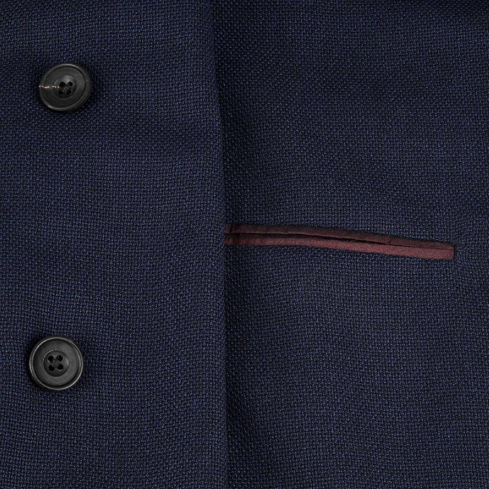 Rubinacci Giacca in saglia di lana blu Prezzo di fabbrica